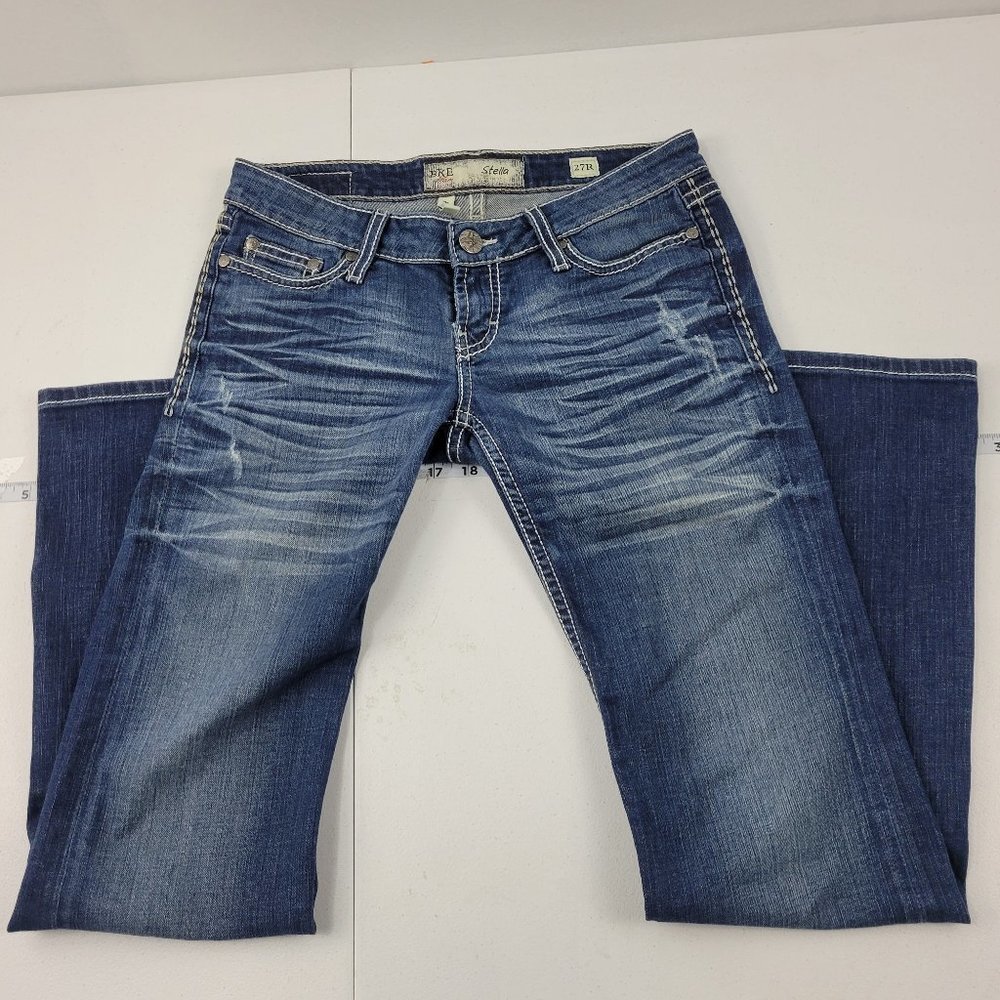 BKE Stella Jeans womens boot cut 27r 1548 blue denim 30x30